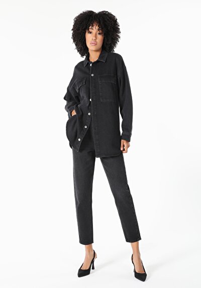 Image de Chemise À Manches Longues Denim Oversize Fit Femme