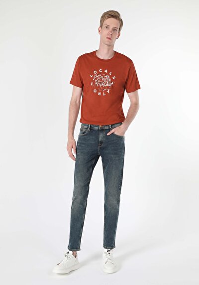 Image de 067 Jack Pantalon Bleu Tapered Leg En Regular Fit Homme