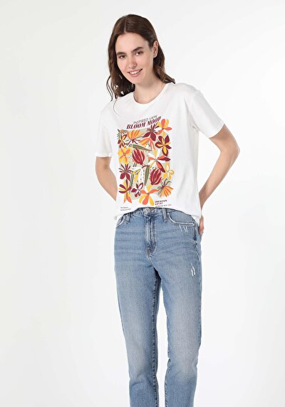 Image de T-shirt À Manches Courtes Blanc Femme