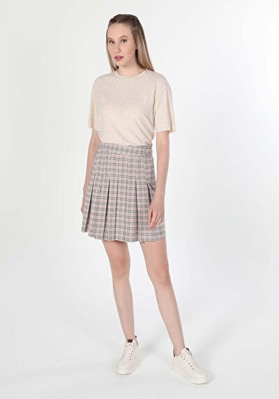 Image de T-shirt À Manches Courtes Beige Femme
