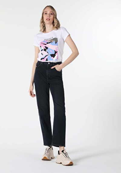 Image de T-shirt À Manches Courtes Blanc Regular Fit  Femme