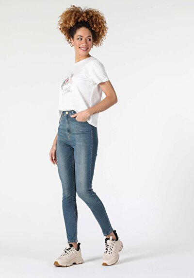 Image de T-shirt À Manches Courtes Blanc Regular Fit Femme