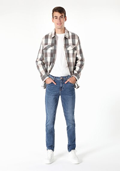 Image de 067 Jack Pantalon Bleu Foncé Tapered Leg  En  Regular Fit Homme