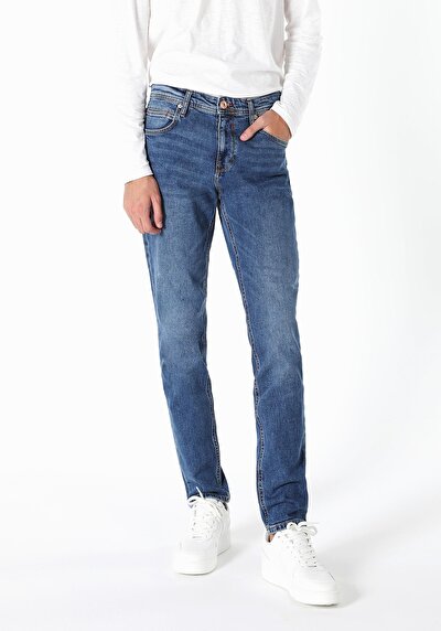 Image de 067 Jack Pantalon Bleu Foncé Tapered Leg  En  Regular Fit Homme