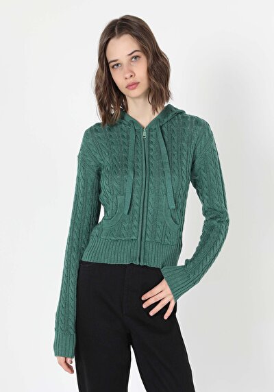 Image de Cardigan Tricot Vert Femme