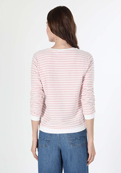 Image de T-shirt À Manches Longues Rose Regular Fit Femme