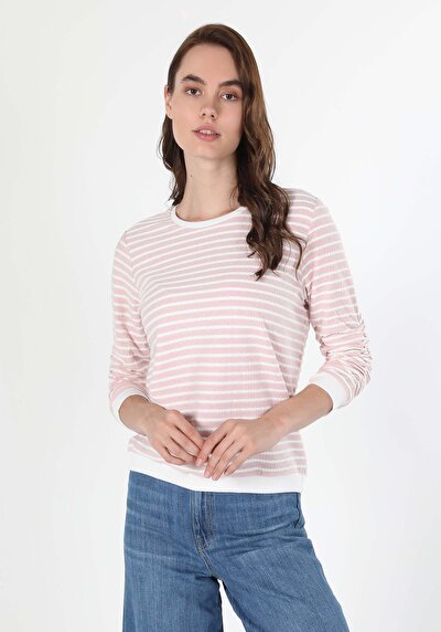 Image de T-shirt À Manches Longues Rose Regular Fit  Femme