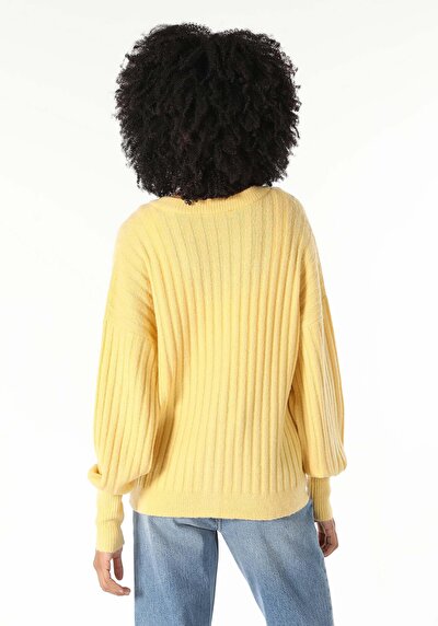 Image de Cardigan Tricot Jaune Femme