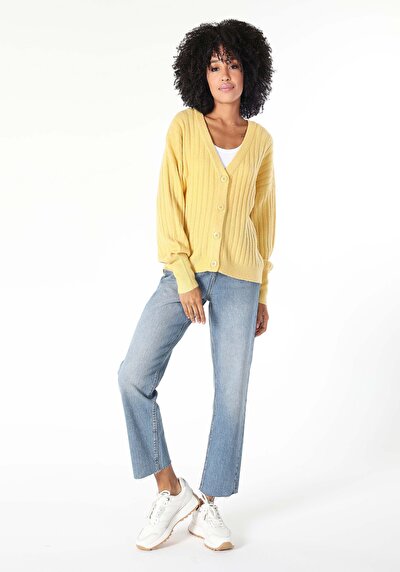 Image de Cardigan Tricot Jaune Femme