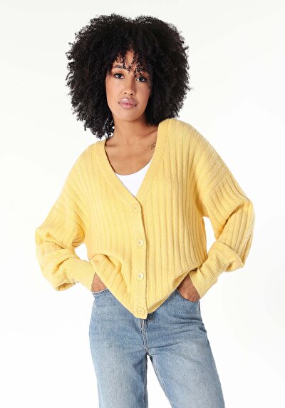 Image de Cardigan Tricot Jaune  Femme