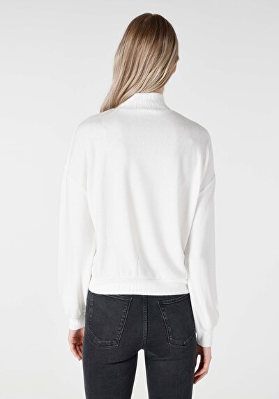 Afficher les détails de T-shirt À Manches Longues Blanc Regular Fit  Femme