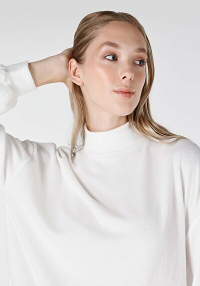 Afficher les détails de T-shirt À Manches Longues Blanc Regular Fit  Femme