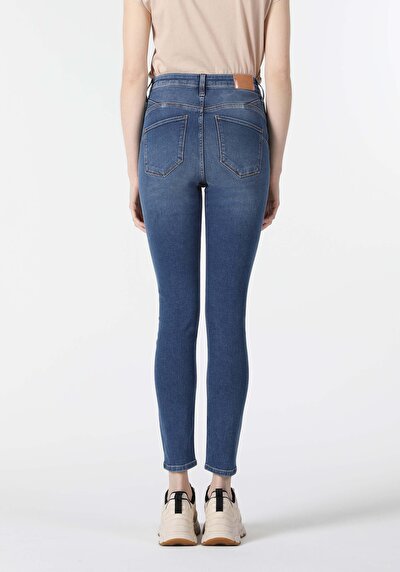 Image de 760 Diana Pantalon Bleu Skinny Leg En Super Slim Fit Femme