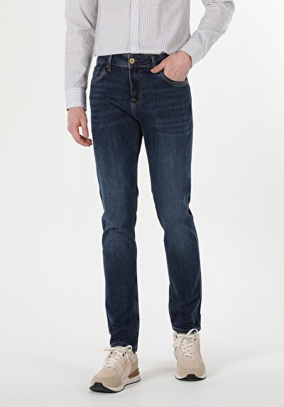 Image de 044 Karl Pantalon Bleu Straight Leg  En  Straight Fit Homme
