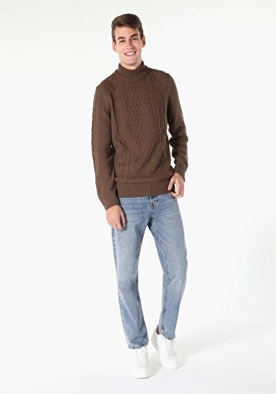 Image de Pull Marron Regular Fit   Homme