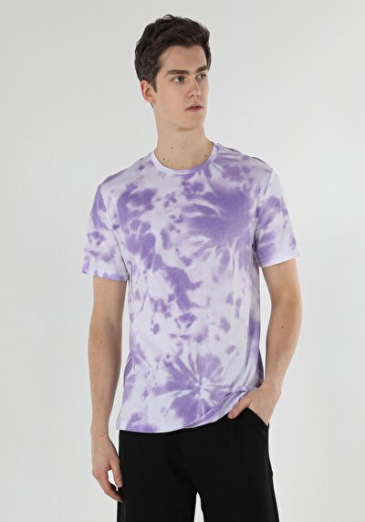 Image de T-shirt À Manches Courtes Violet Comfort Fit Homme