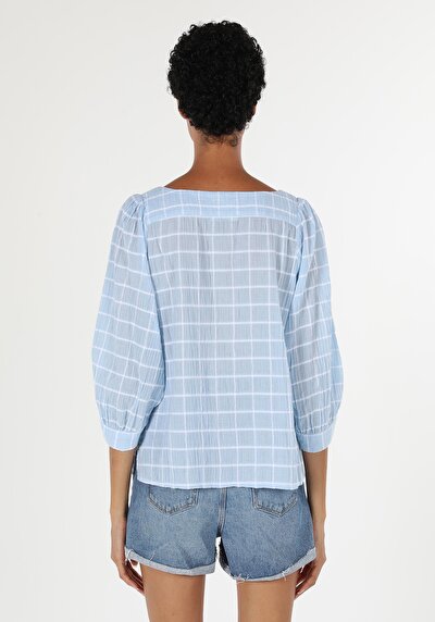 Image de Chemise À Manches Longues Bleu Regular Fit Femme