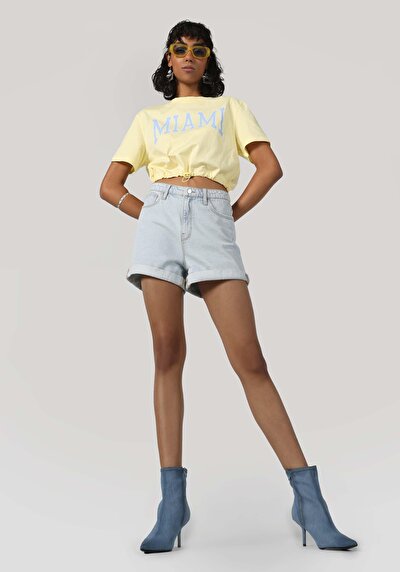 Image de T-shirt À Manches Courtes Jaune Regular Fit  Femme