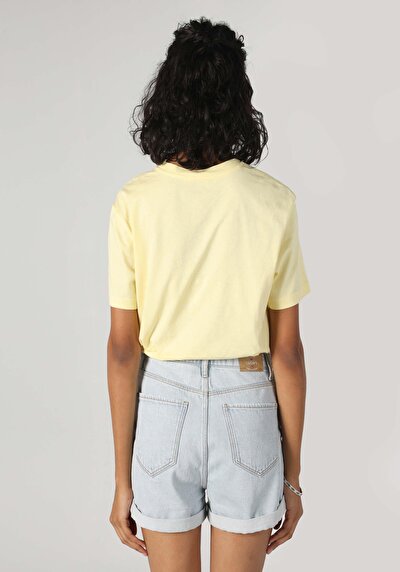 Image de T-shirt À Manches Courtes Jaune Regular Fit Femme
