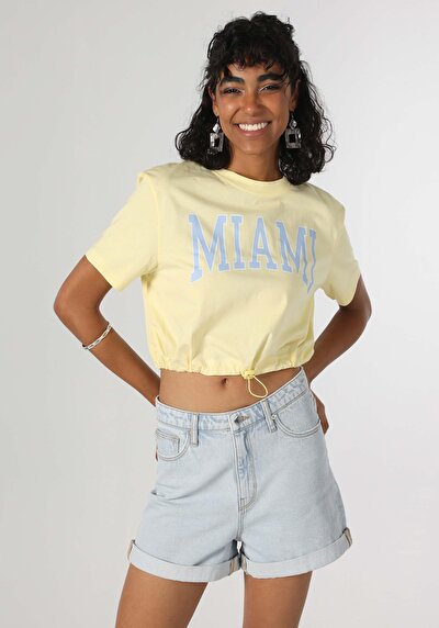 Image de T-shirt À Manches Courtes Jaune Regular Fit  Femme