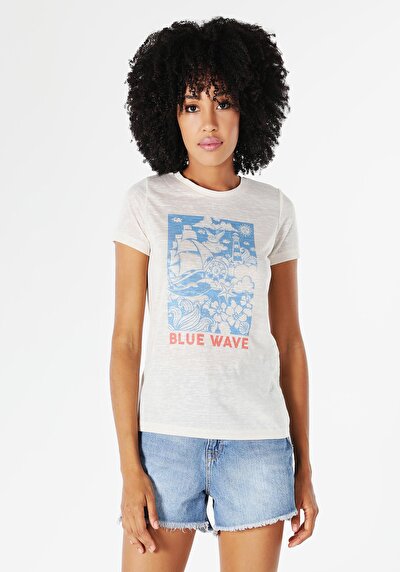 Image de T-shirt À Manches Courtes Blanc Regular Fit  Femme