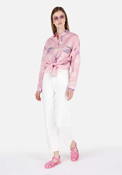 Image de 850 Jenny Pantalon Blanc Tapered Leg High Rise En Jean Balloon Fit Femme