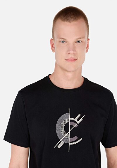 Image de T-shirt À Manches Courtes Noir Regular Fit  Homme