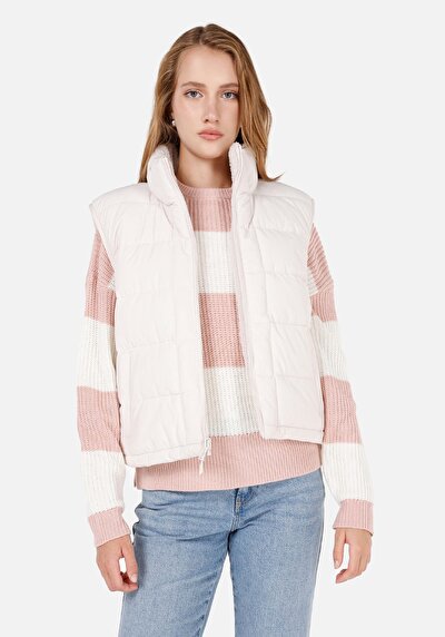 Afficher les détails de Gilet Blanc Regular Fit Femme