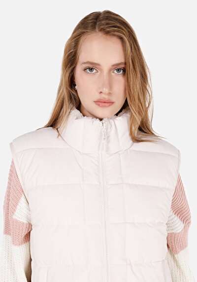 Afficher les détails de Gilet Blanc Regular Fit Femme