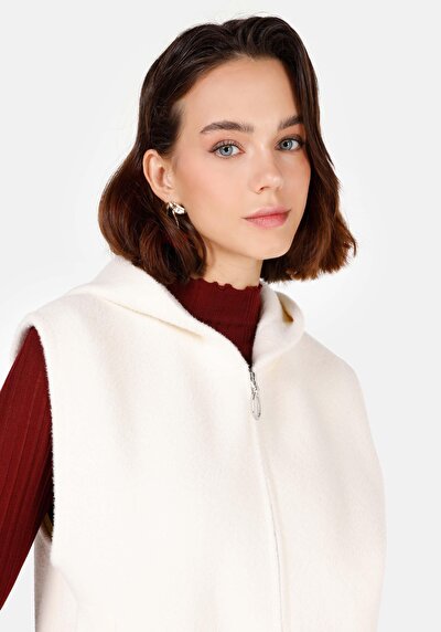 Image de Cardigan Tricot Ecru Regular Fit Femme