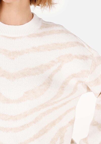 Image de Pull Blanc Regular Fit Manches Longues  Femme