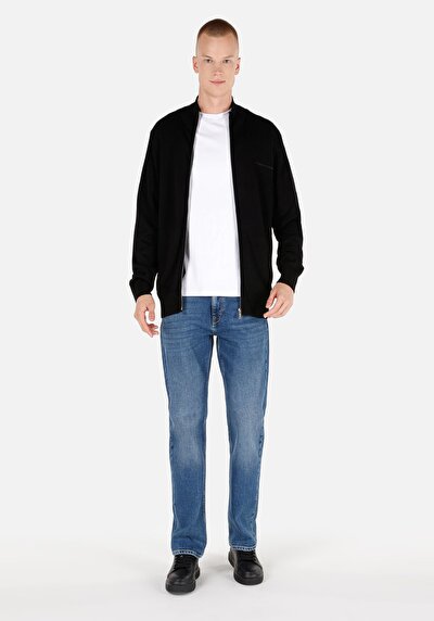 Image de Cardigan Tricot Noir Regular Fit Homme