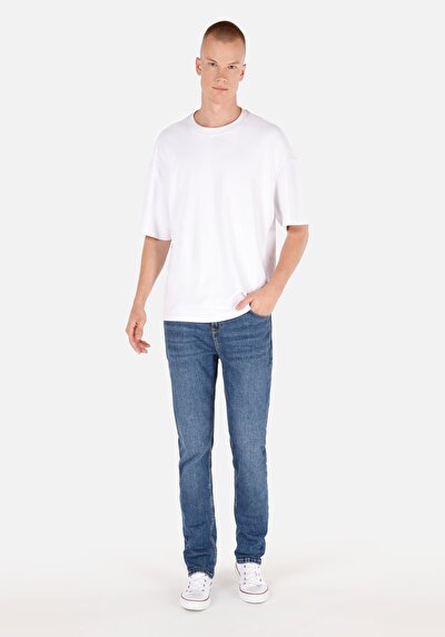 Image de 044 Karl Pantalon Bleu En Straight Fit Homme
