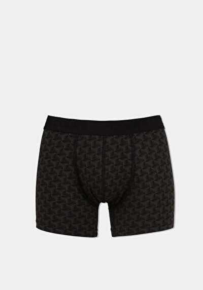 Afficher les détails de Sous-vêtements Noir Modern Fit Imprimé Homme