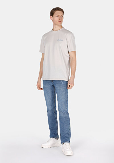 Image de 042 John Pantalon Straight Leg Medium Rise En Jean Slim Straight Fit Homme