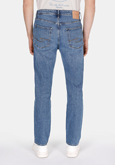 Image de 042 John Pantalon Straight Leg Medium Rise En Jean Slim Straight Fit Homme