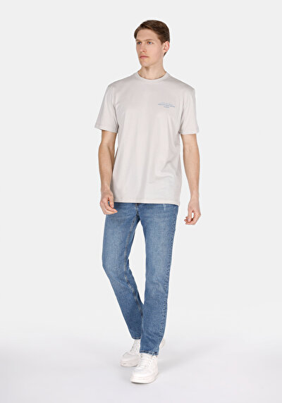 Image de 042 John Pantalon Straight Leg Medium Rise En Jean Slim Straight Fit Homme