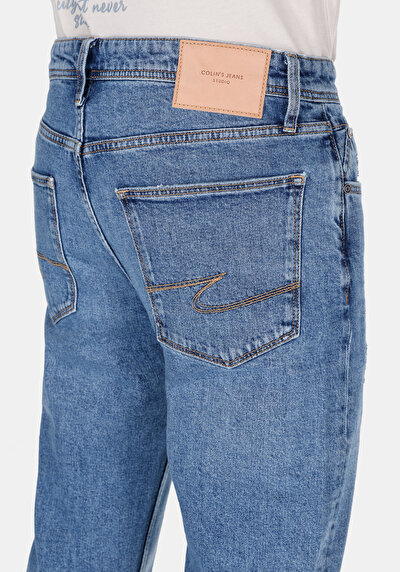 Afficher les détails de 042 John Pantalon  Straight Leg Medium Rise En Jean Slim Straight Fit Homme