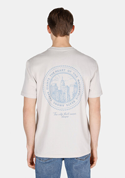 Image de T-shirt À Manches Courtes Gris Comfort Fit Droit Homme