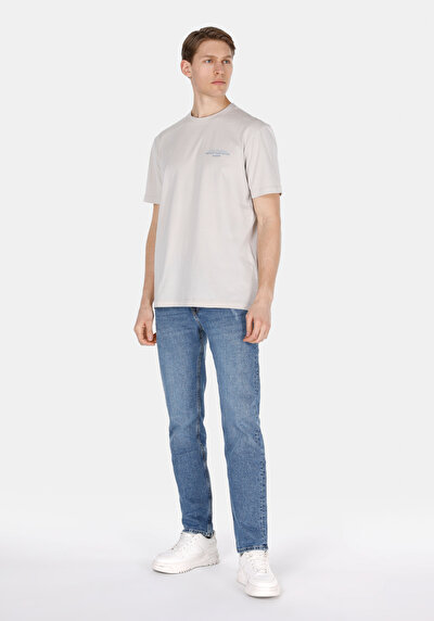 Image de T-shirt À Manches Courtes Gris Comfort Fit Droit Homme