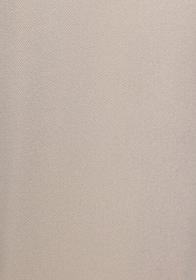 Afficher les détails de Pantalon Beige Straight Leg High Rise En Sergé Regular Fit Femme