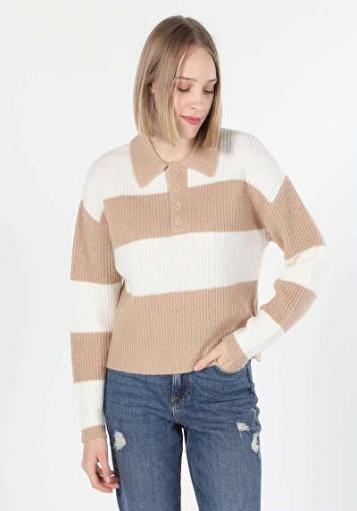 Image de Pull Ecru Regular Fit   Femme