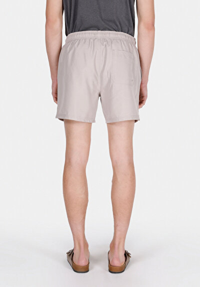Image de Short De Bain Beige Slim Fit Doublé Homme