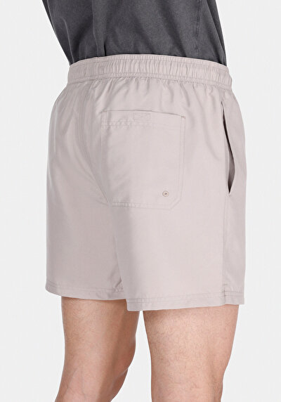 Image de Short De Bain Beige Slim Fit Doublé Homme
