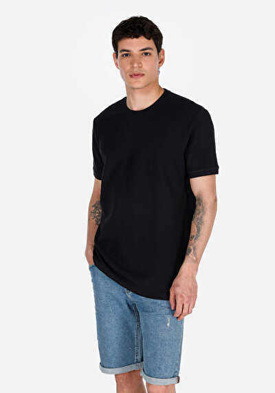 Image de T-shirt À Manches Courtes Noir Regular Fit Jakarli Homme