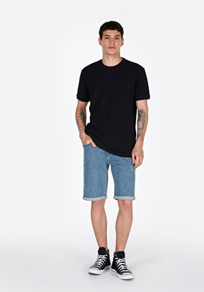 Image de T-shirt À Manches Courtes Noir Regular Fit Jakarli Homme