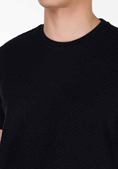 Image de T-shirt À Manches Courtes Noir Regular Fit Jakarli Homme