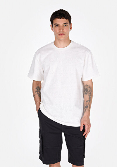 Image de T-shirt À Manches Courtes Blanc Comfort Fit Jakarli Homme