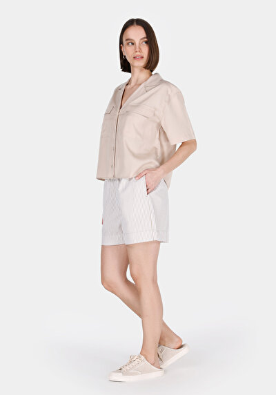 Image de Short Beige Regular Fit Femme