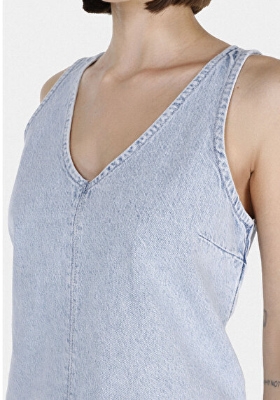 Image de Robe  Regular Fit Sans Manches Mdi Jean Femme